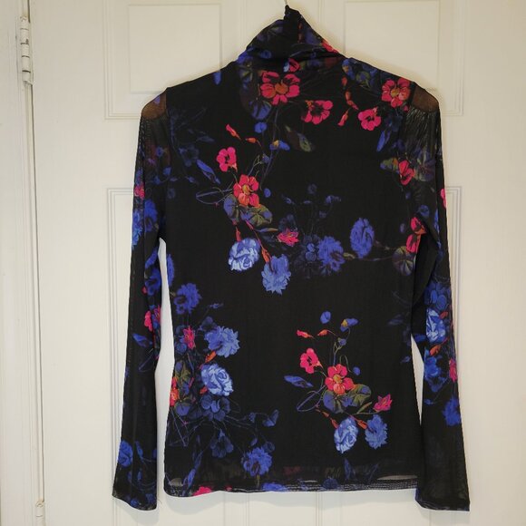 I.N.C. Floral Mesh Turtleneck Top - Picture 6 of 11